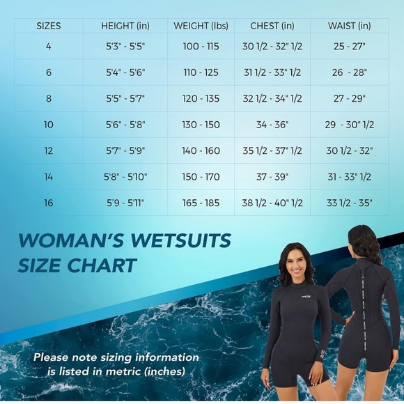 MWTA Wetsuit Women Shorty 2.0mm Neoprene Front Zipper for UV Protection Surfing - Picture 4 of 9